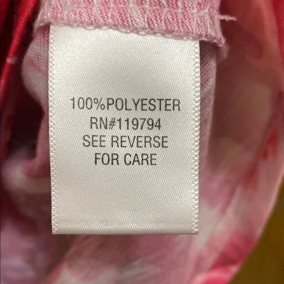 ONE WORLD Pink and Red Flutter Sleeve Blouse - Picture 10 of 15